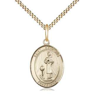 14kt Gold Filled Saint Genesius of Rome Medal Religious Jewelry Engraved Catholic Saint Jewelry