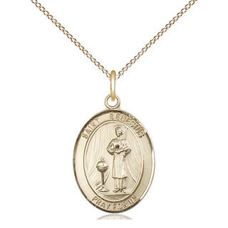 14kt Gold Filled Saint Genesius of Rome Medal Religious Jewelry Engraved Catholic Saint Jewelry