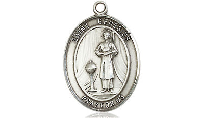 Sterling Silver St. Genesius of Rome Medal | Medium | Engravable