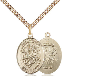 14kt Gold Filled Saint George National Guard Medal Religious Jewelry
