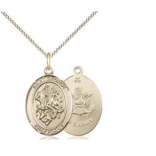 14kt Gold Saint George Army Medal