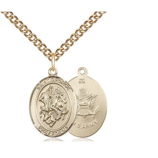 14kt Gold Saint George Army Medal
