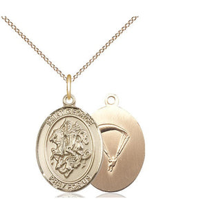 14kt Gold Saint George Paratrooper Medal