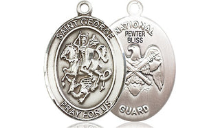 Pewter Saint George National Guard Medal