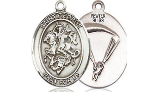 Pewter Saint George Paratrooper Medal