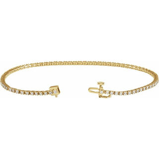 14K Yellow 1 CTW Natural Diamond Line 7 1/4" Bracelet