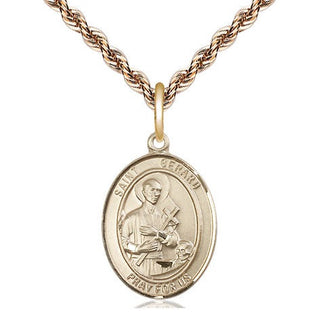 14kt Gold Filled Saint Gerard Majella Medal Religious Jewelry Engraved Catholic Saint Jewelry