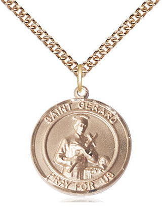 14kt Gold Filled Saint Gerard Medal Religious Jewelry Engraved Catholic Saint Jewelry