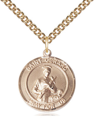 14kt Gold Filled Saint Gerard Medal Religious Jewelry Engraved Catholic Saint Jewelry