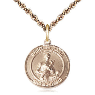 14kt Gold Filled Saint Gerard Medal Religious Jewelry Engraved Catholic Saint Jewelry