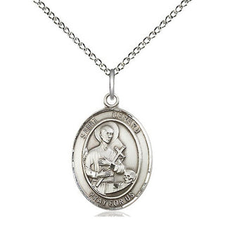 Sterling Silver Saint Gerard Majella Medal Religious Jewelry Engraved Catholic Saint Jewelry