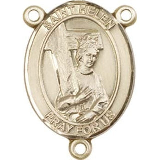 14kt Gold Filled Saint Helen Rosary Center Rosary Center Engraved Catholic Saint Jewelry
