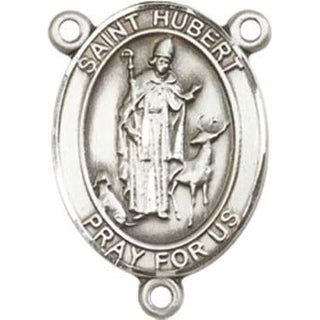 Sterling Silver Saint Hubert of Liege Rosary Center