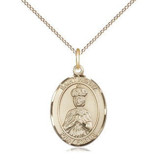 14kt Gold Filled Saint Henry II Medal Religious Jewelry Engraved Catholic Saint Jewelry