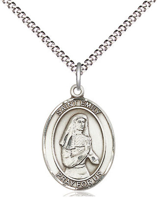 Sterling Silver Saint Emily de Vialar Medal Religious Jewelry Engraved Catholic Saint Jewelry