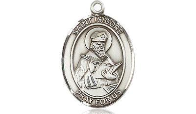 Pewter St. Isidore of Seville Medal | Medium | Engravable
