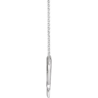 Sterling Silver Cross & Open Heart 18" Necklace
