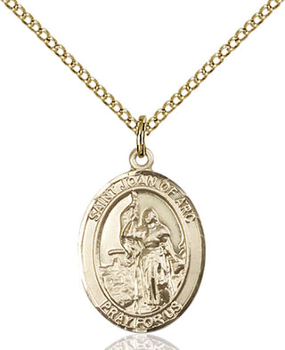 14kt Gold Filled Saint Joan of Arc National Guard Medal Religious Jewelry