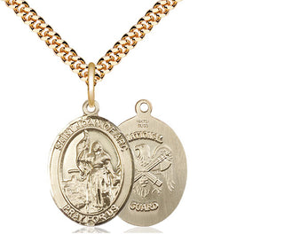 14kt Gold Filled Saint Joan of Arc National Guard Medal Religious Jewelry