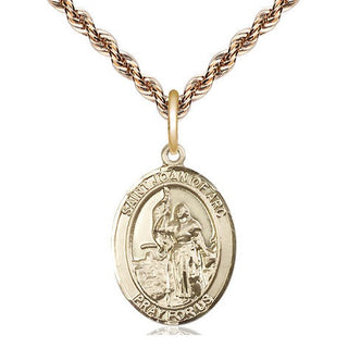 14kt Gold Filled Saint Joan of Arc Medal Religious Jewelry Engraved Catholic Saint Jewelry