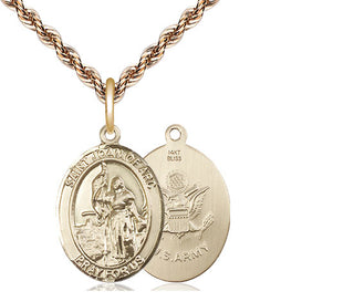 14kt Gold Saint Joan of Arc Army Medal