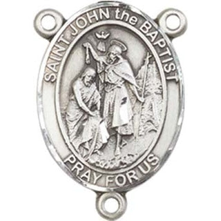 Sterling Silver Saint John the Baptist Rosary Center