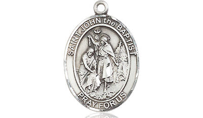 Sterling Silver St. John the Baptist Medal | Medium | Engravable