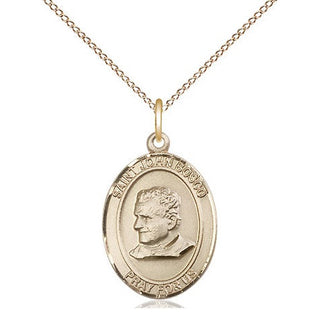 14kt Gold Filled Saint John Bosco Medal Religious Jewelry Engraved Catholic Saint Jewelry