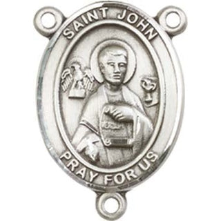 Sterling Silver Saint John the Apostle Rosary Center