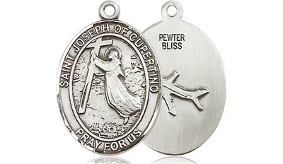 Pewter Saint Joseph of Cupertino Medal | Medium