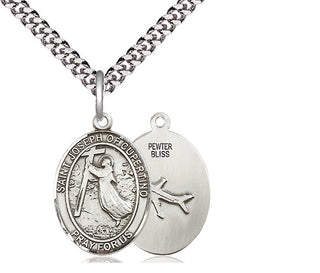Pewter Saint Joseph of Cupertino Medal Religious Jewelry