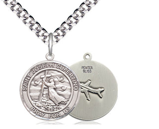 Pewter Saint Joseph of Cupertino Medal Religious Jewelry