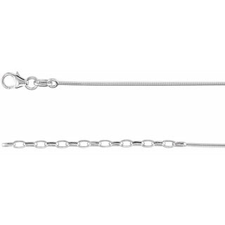 1.5 mm Round Omega Chain 