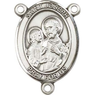 Sterling Silver Saint Joseph Rosary Center