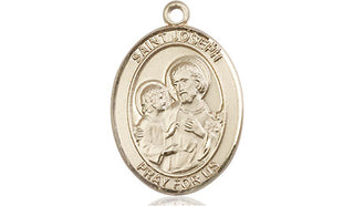 14kt Gold Filled Saint Joseph Medal Engraved Catholic Saint Jewelry