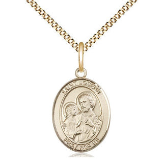 14kt Gold Filled Saint Joseph Medal Religious Jewelry Engraved Catholic Saint Jewelry