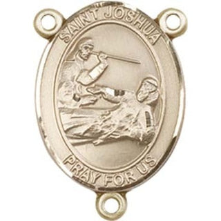 14kt Gold Filled Saint Joshua Rosary Center Rosary Center Engraved Catholic Saint Jewelry