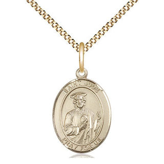 14kt Gold Filled Saint Jude Medal Religious Jewelry Engraved Catholic Saint Jewelry