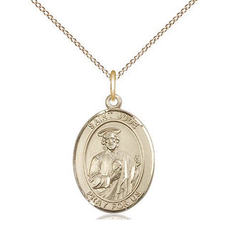 14kt Gold Filled Saint Jude Medal Religious Jewelry Engraved Catholic Saint Jewelry