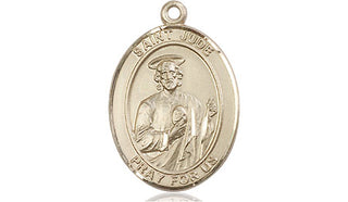 14kt Gold Saint Jude Medal Engraved Catholic Saint Jewelry