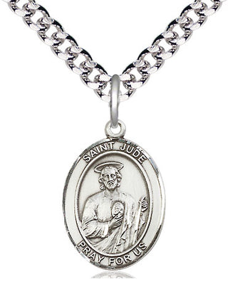 Pewter Saint Jude Medal Religious Jewelry Engraved Catholic Saint Jewelry