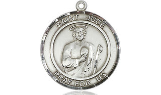 Pewter Saint Jude Medal Engraved Catholic Saint Jewelry