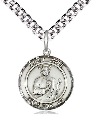 Pewter Saint Jude Medal Religious Jewelry Engraved Catholic Saint Jewelry