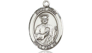 Sterling Silver Saint Jude Medal Religious Jewelry Engraved Catholic Saint Jewelry