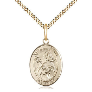 14kt Gold Filled Saint Kevin Medal Religious Jewelry Engraved Catholic Saint Jewelry