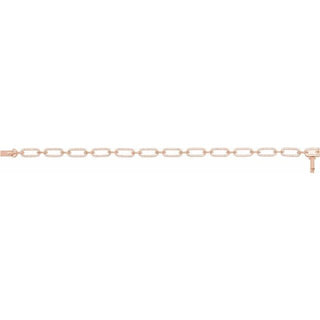 14K Rose 9/10 CTW Natural Diamond Link 7" Bracelet