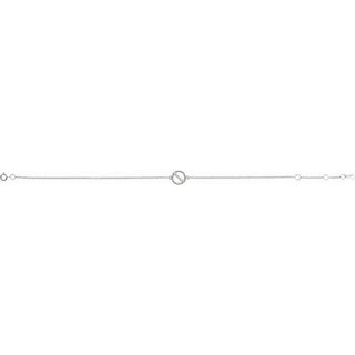 Sterling Silver .03 CTW Natural Diamond Circle 6 1/2-7 1/2" Bracelet 