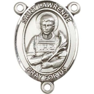 Sterling Silver Saint Lawrence Rosary Center