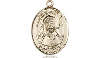 14kt Gold Filled Saint Louise de Marillac Medal Engraved Catholic Saint Jewelry