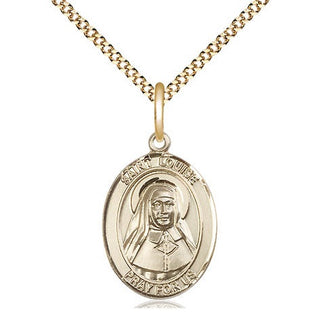 14kt Gold Filled Saint Louise de Marillac Medal Religious Jewelry Engraved Catholic Saint Jewelry